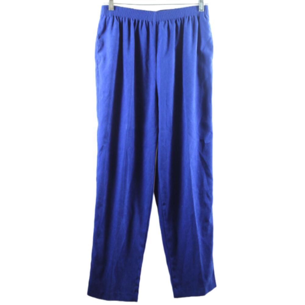 Allison Daley Blue Women's Pull On Dress Pants Elastic Stretch Waist 14 044